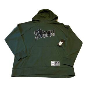 And1 Mens Green Basketball Hoodie Sweatshirt 2XL XXL New With Tags Athletic